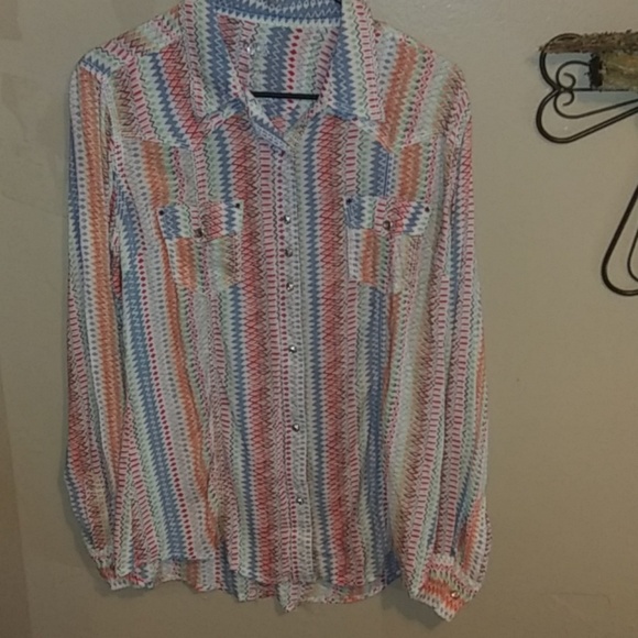 Rock 47 Button down Blouse - Picture 2 of 6